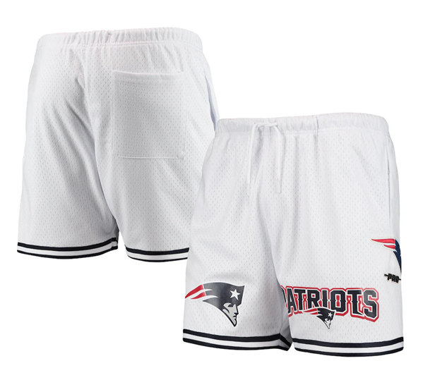 Men's New England Patriots White Shorts (Run Small)